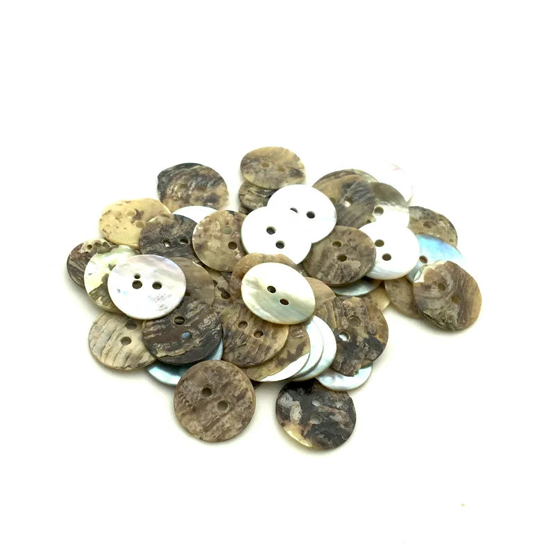 100PCS 11/15/18/20mm Natural Shell Sewing Buttons Color Japan Mother of Pearl MOP Round Shell 2 Hole Button Sewing Accessories Zpaxo
