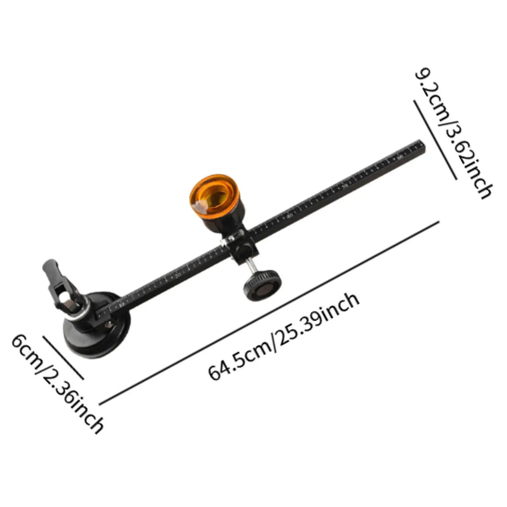 Circular Glass Cutter Heavy Duty Professional Adjustable Round with Suction Cup Zpaxo