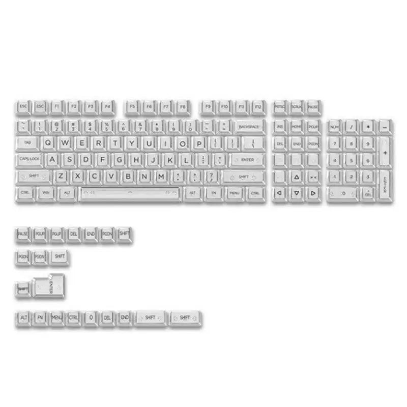 652F 132Keys Backlit Keycaps Translucents Backlits Crystal Keycap Zpaxo White CN