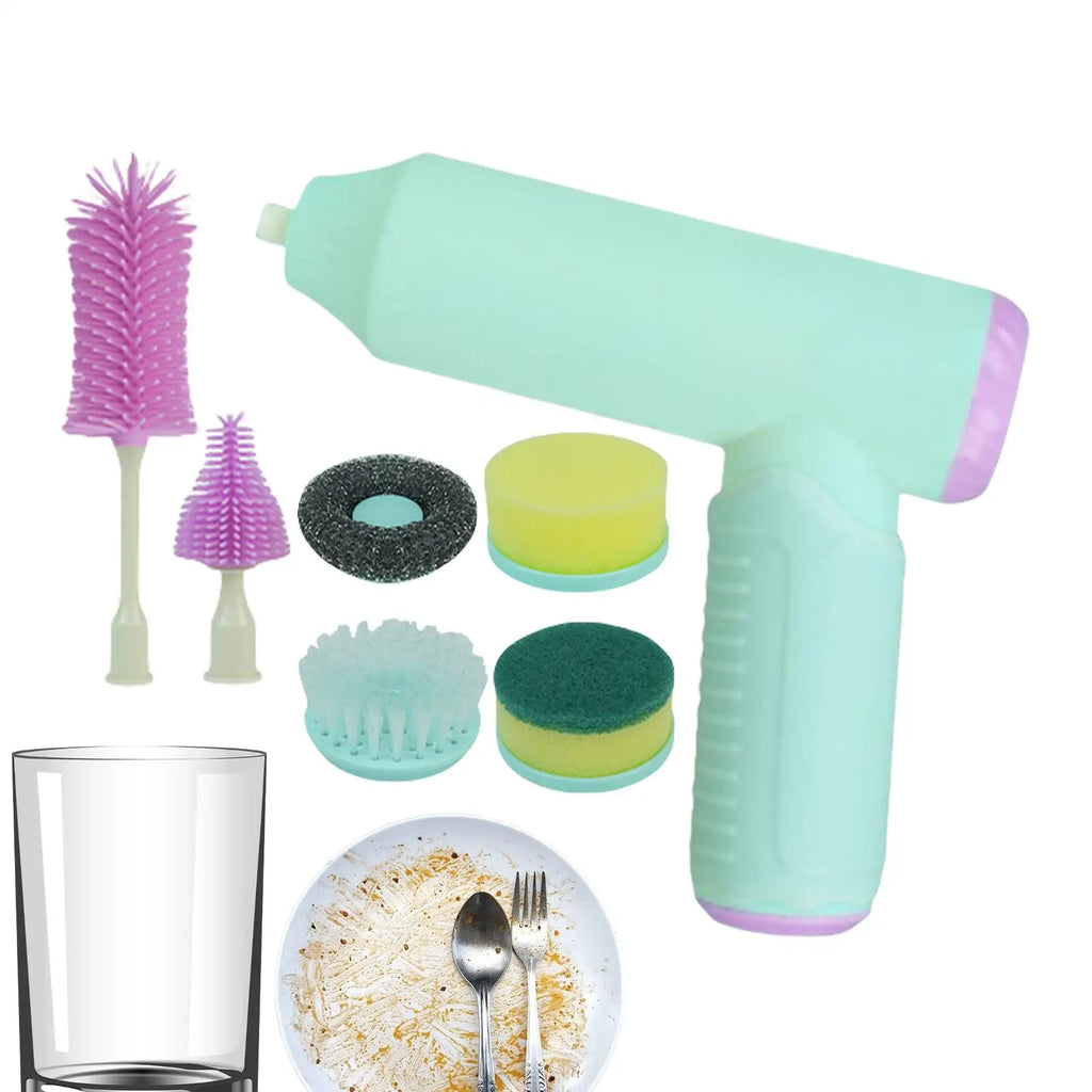 Electric Scrub Brush Rechargeable Bathroom Scrubber Handheld Automatic Cup Washing Brush For Pots Window Living Room Sink Zpaxo