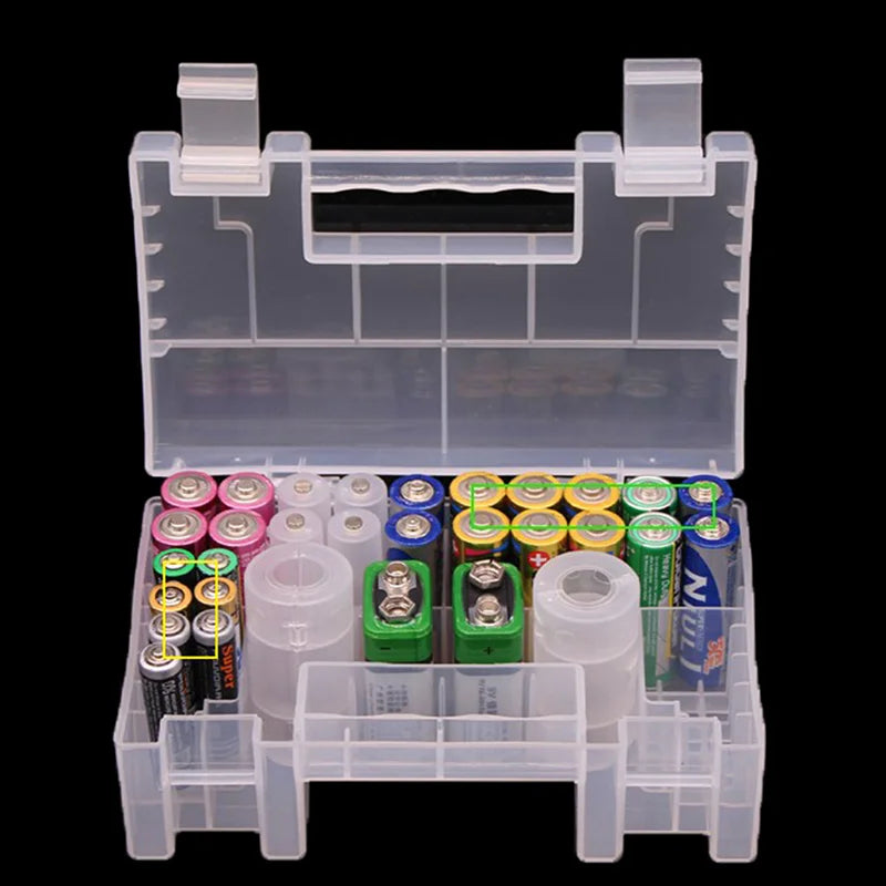 20x AA 14xAAA Plastic Battery Holder Case Organizer Container