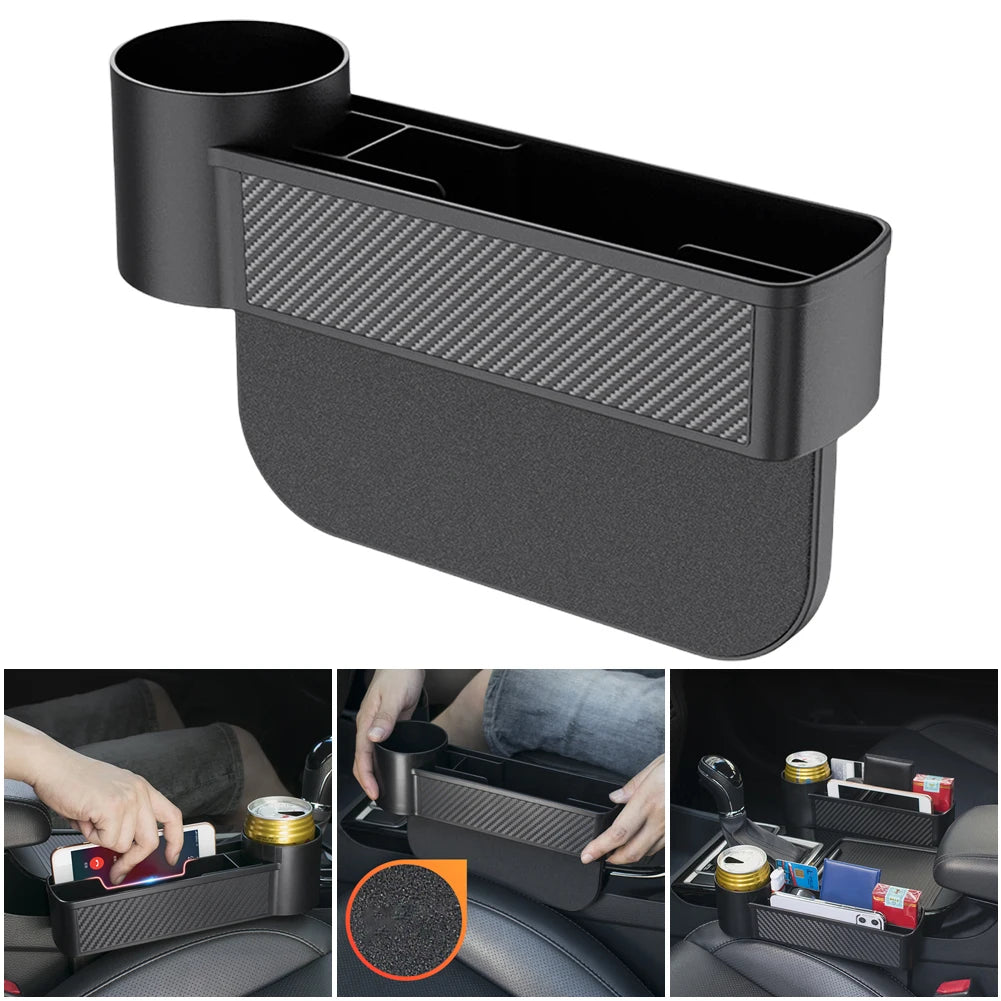 Car Seat Crevice Storage Box Gap Filler Cup Holder Slit Organizer