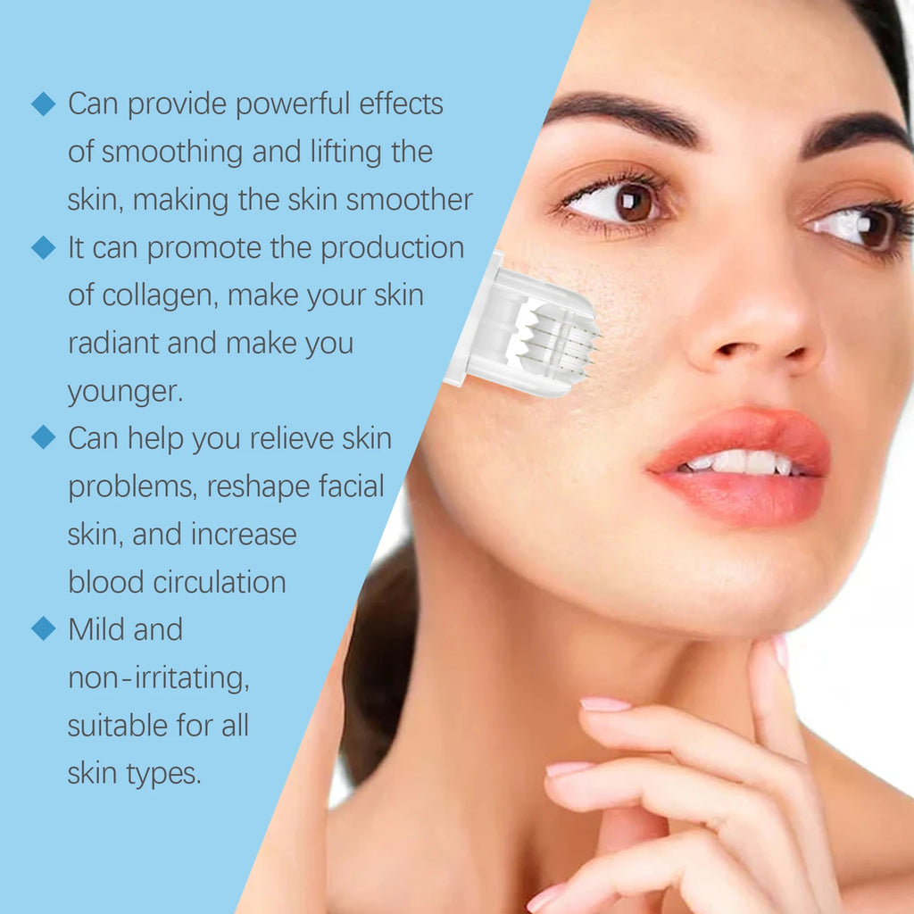 Hyaluronic Acid Serum Micro Roller 0.25mm Micro Needle Essence Hydrating Brightening Smooth Pore Refining Beauty Facial Skin Car Zpaxo