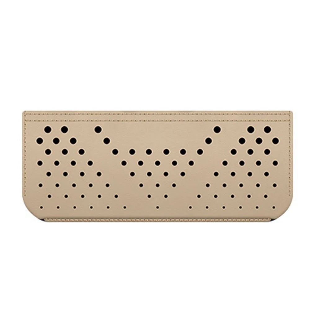 Paste Type Car Mesh Storage Bag Scratch Resistant Space Saving Multi-Functional Hanging Bag PU Leather Durable Car Sundries Box Zpaxo Beige