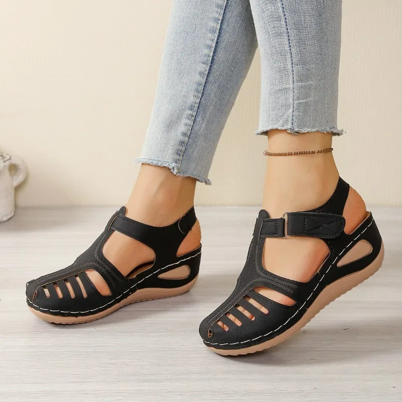 Summer Women Sandals Lightweight Wedge Shoes Trend Premium Orthopedic Zpaxo