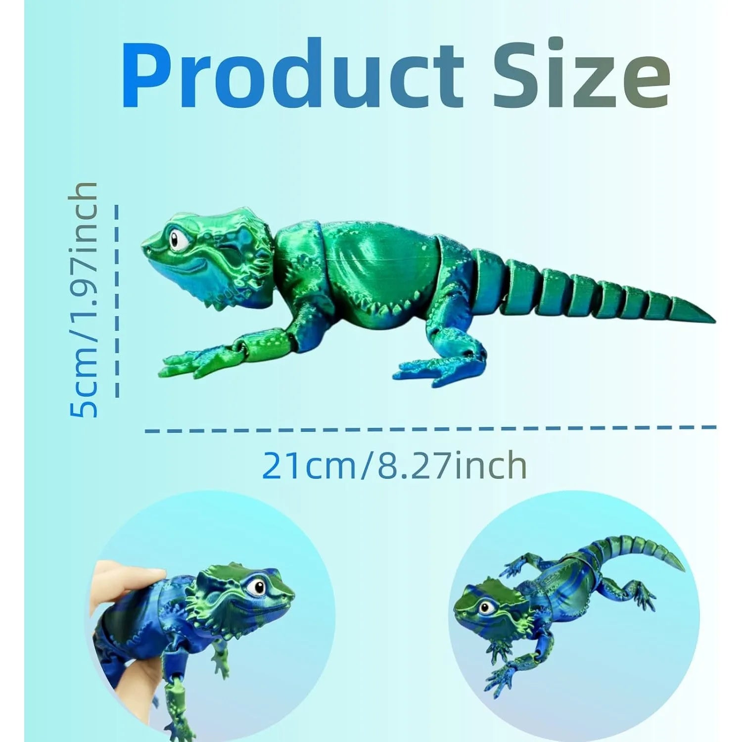 3D Printed Bearded Dragon Animals Flexible Articulated Stuff Home