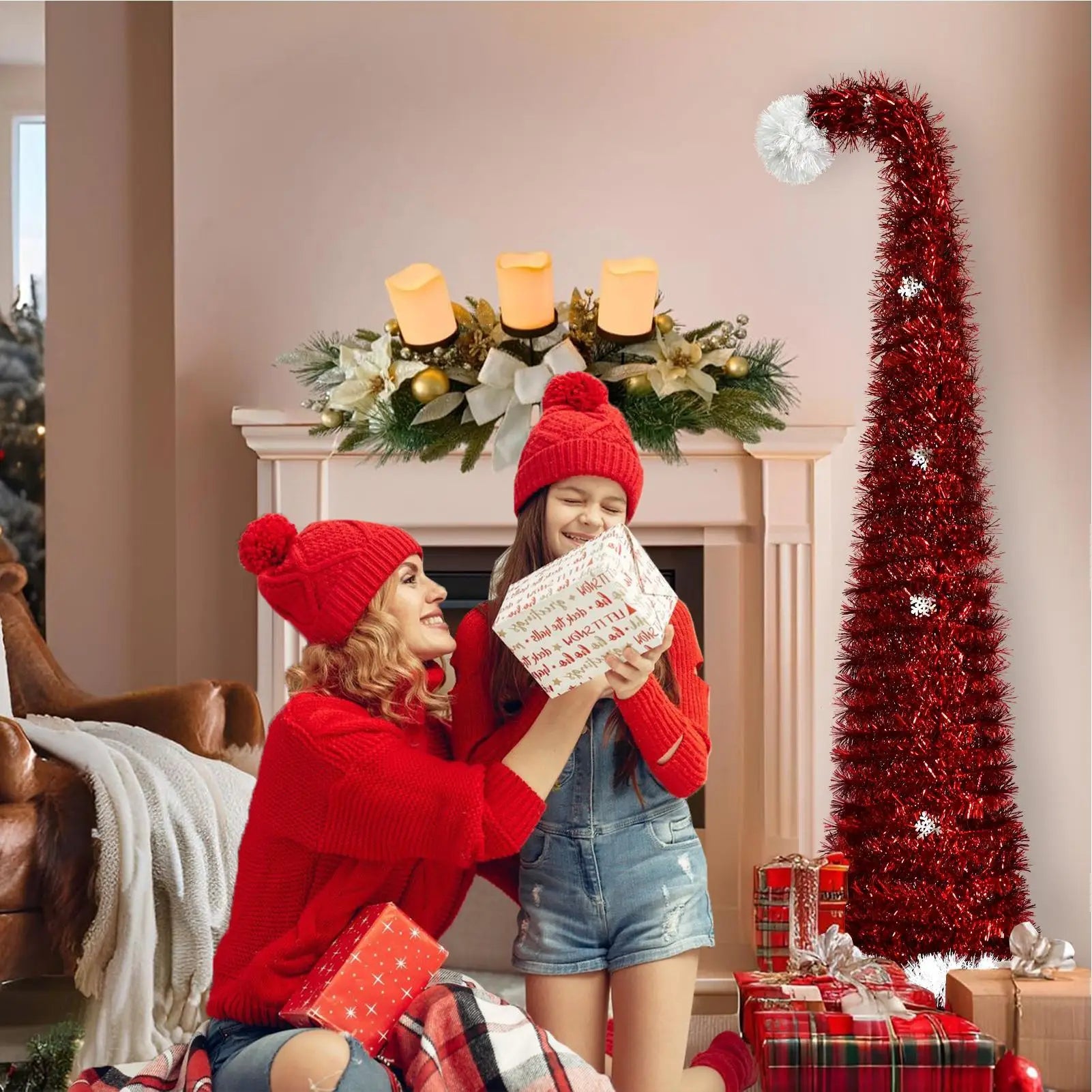 Christmas Tree 4 92 Ft Retractable Spiral Realistic Tabletop Ornament