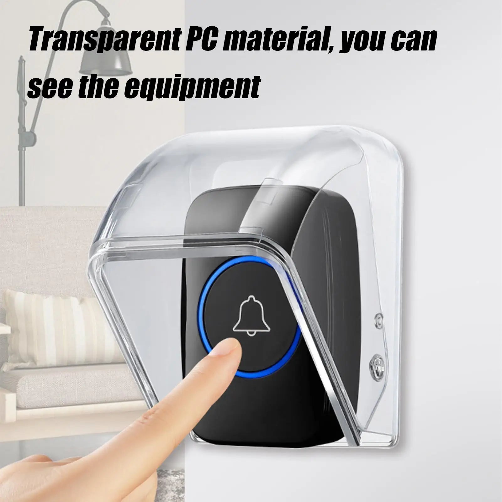 Waterproof Doorbell Cover Rain Case Wireless Button Smart Ring Chime