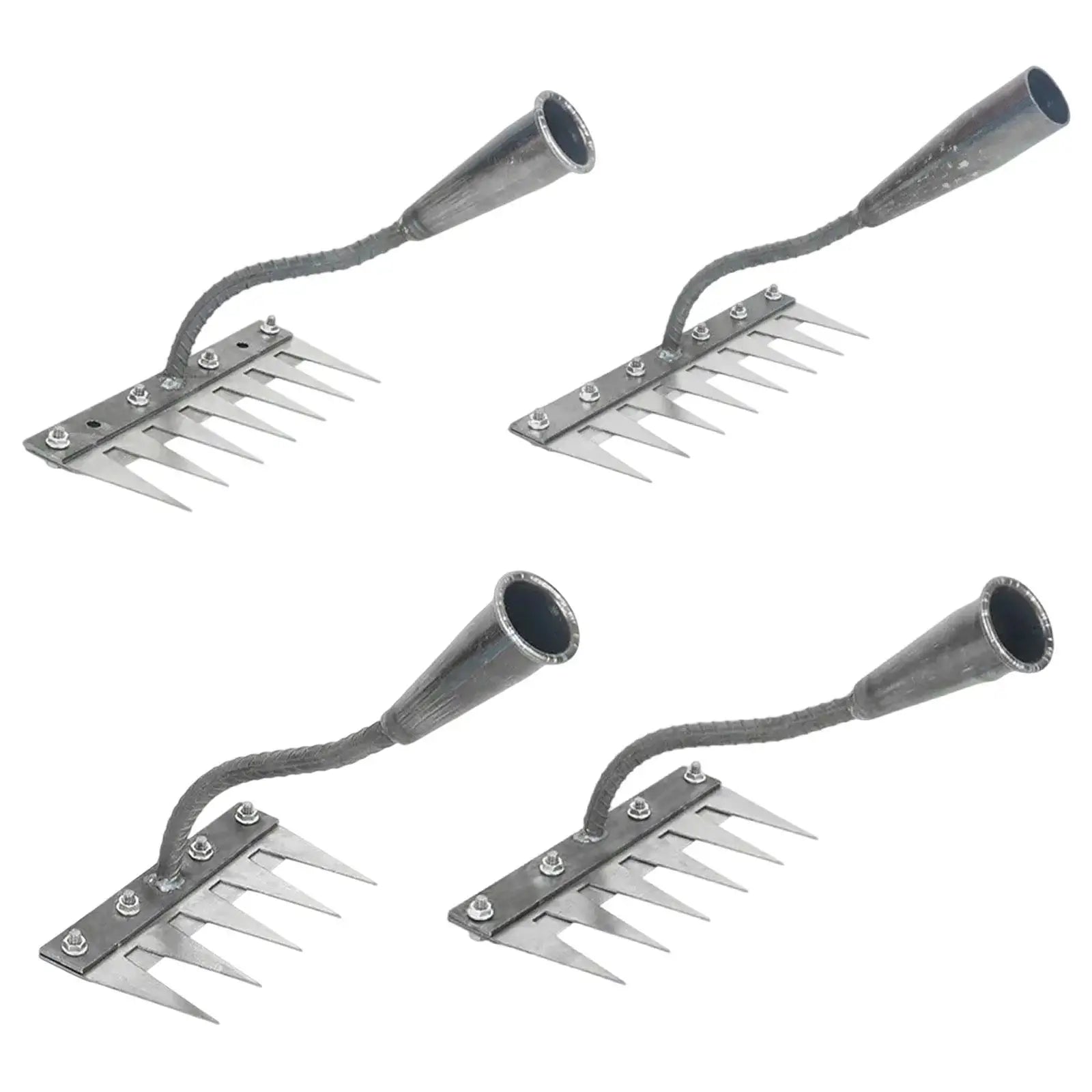 Garden Weeding Rake Sturdy Efficient Metal Practical Convenient Heavy Duty for Yard Cultivating Gardening Landscapers Homeowners Zpaxo