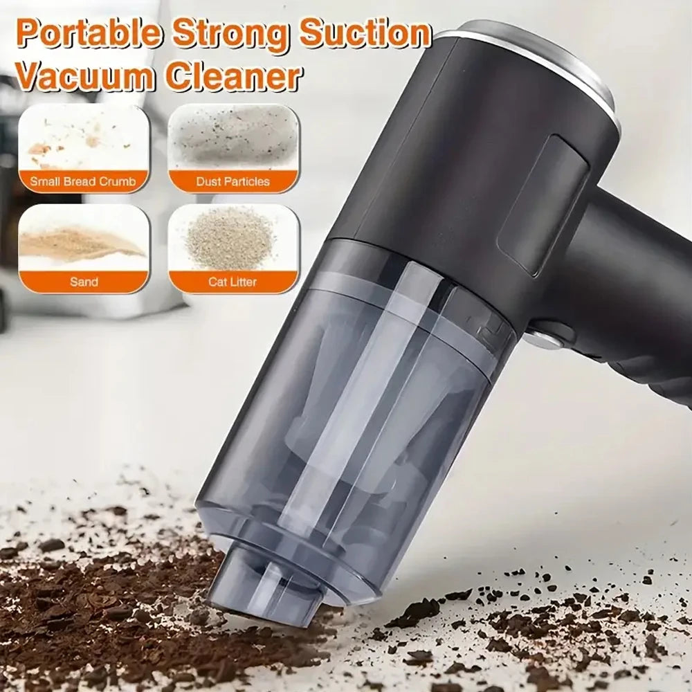 Mini Car Vacuum Cleaner Cordless Powerful Wireless Car Cleaner Type-C Charges HandHeld Portable Vacuum Cleaner Cleaning Machine Zpaxo