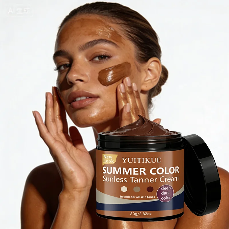 YUITIKUE Sunless Tanner – Deep Dark Self Tan Cream 80g Self Tanning Cream Zpaxo