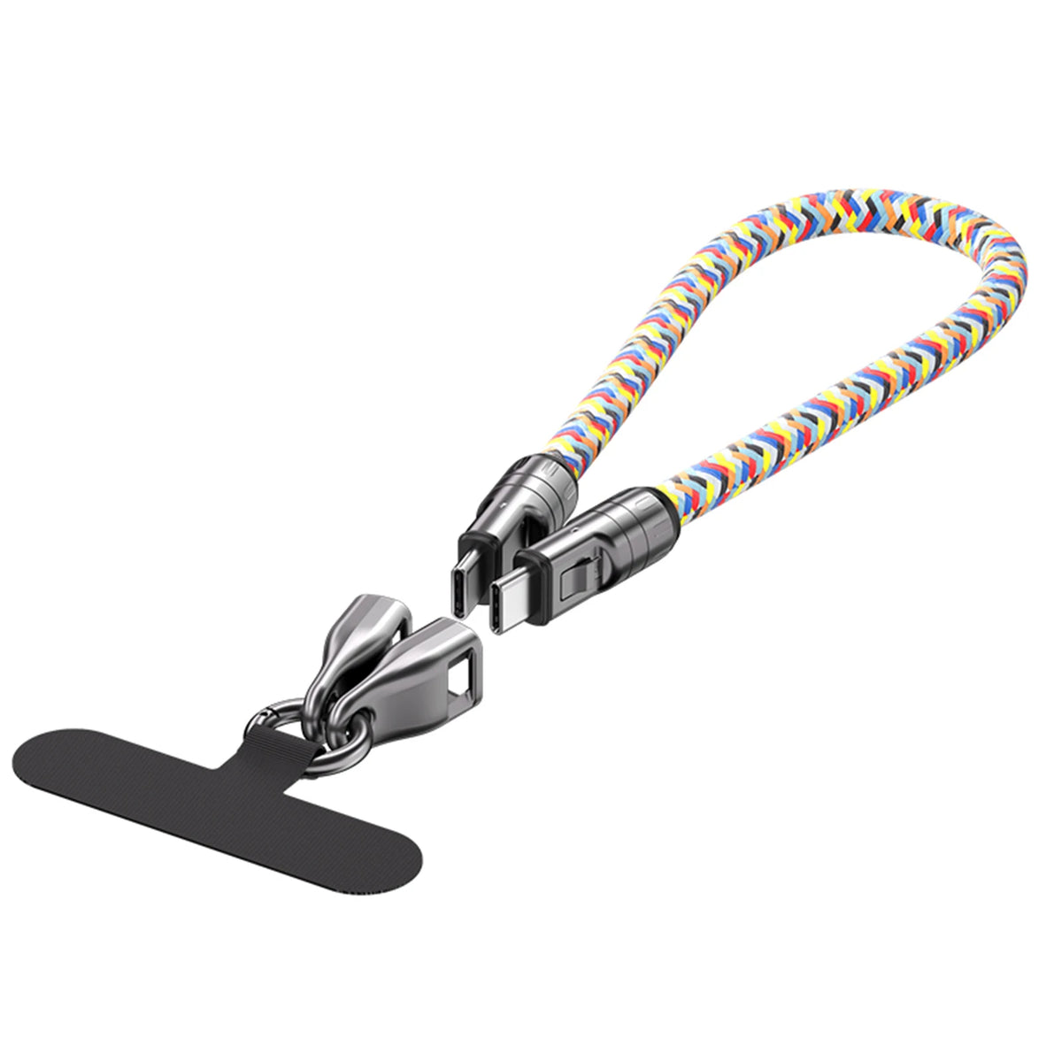 Type C Cable with Lanyard Phone Lanyard Charging Cable Type C to Type C 240W Smart Chip PD Charging Data Sync Zpaxo colorful