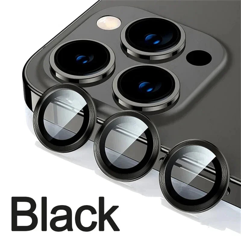 Metal Camera Lens Protector Iphone 11 12 13 14 15 16Pro Max Mini Glass