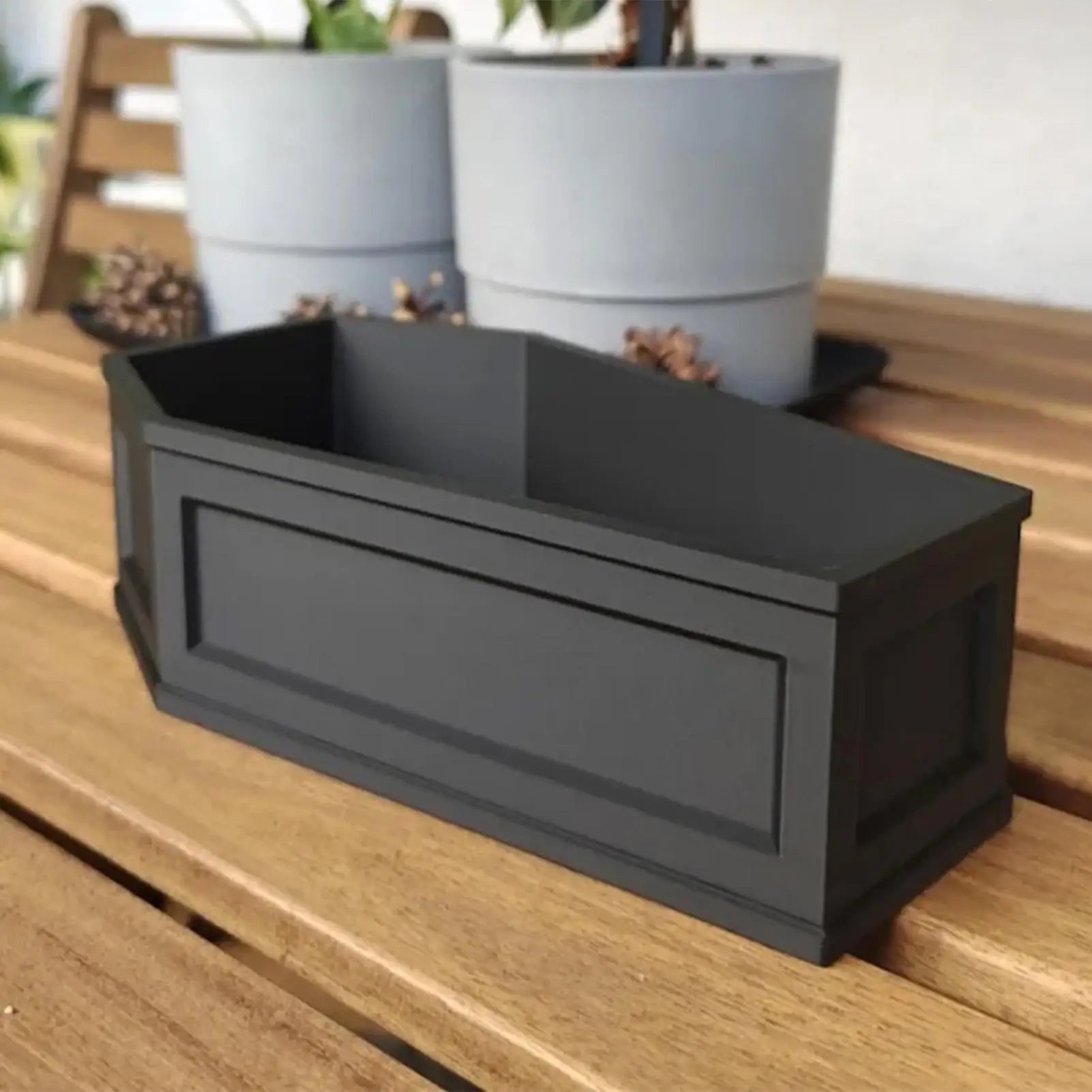 Gothic Planter Spooky Coffin Pot Indoor Container Halloween