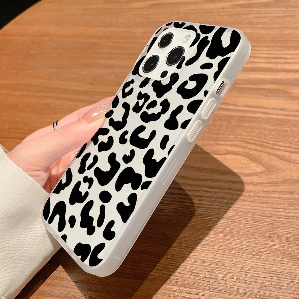 Leopard Print Phone Case Iphone 16 11 17 13 15 12 14 Max Mini