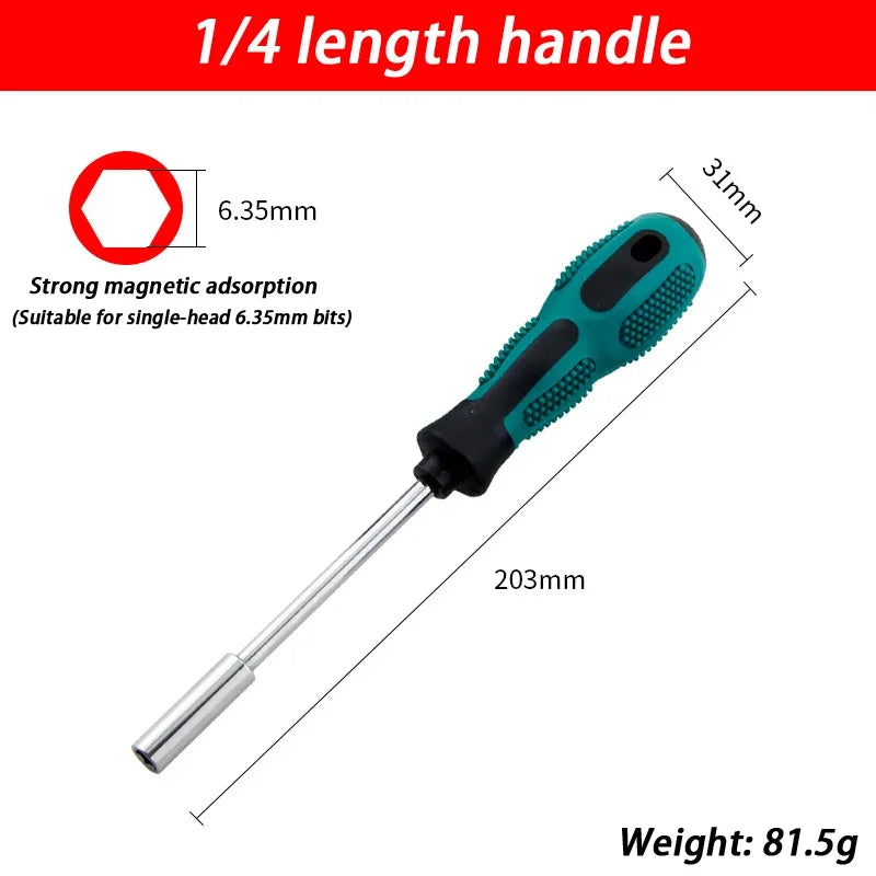 Slotted Screwdriver Magnetic Tip Screwdrivers Tool Maintenance Zpaxo one size Green