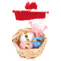 Miniature Knitting Basket Handwoven Wool Yarn Crochet Accessories