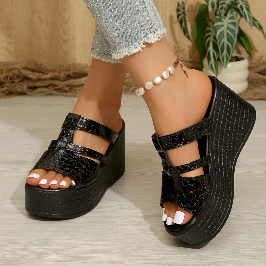Women Sandals Summer New Wedges Platform Sandals Women Sexy High Heels Shoes Peep Toe Open To Walking Designer Sandals Women Zpaxo