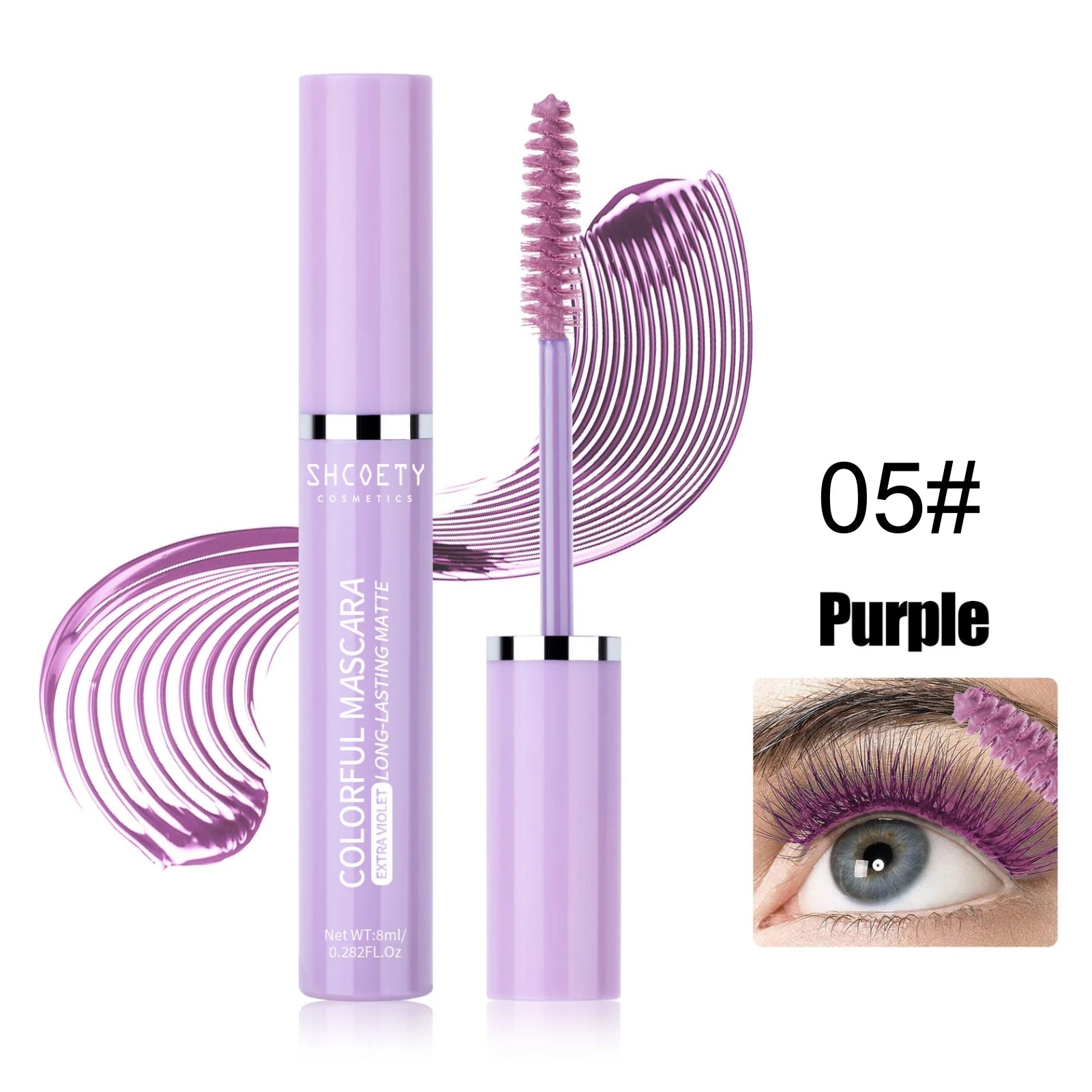 1PC Natural Curly Mascara-Color, Long-lasting, Smudge-proof, Eyelashes Curled and Thick, Suitable for Festivals and Stage Makeup Zpaxo 05
