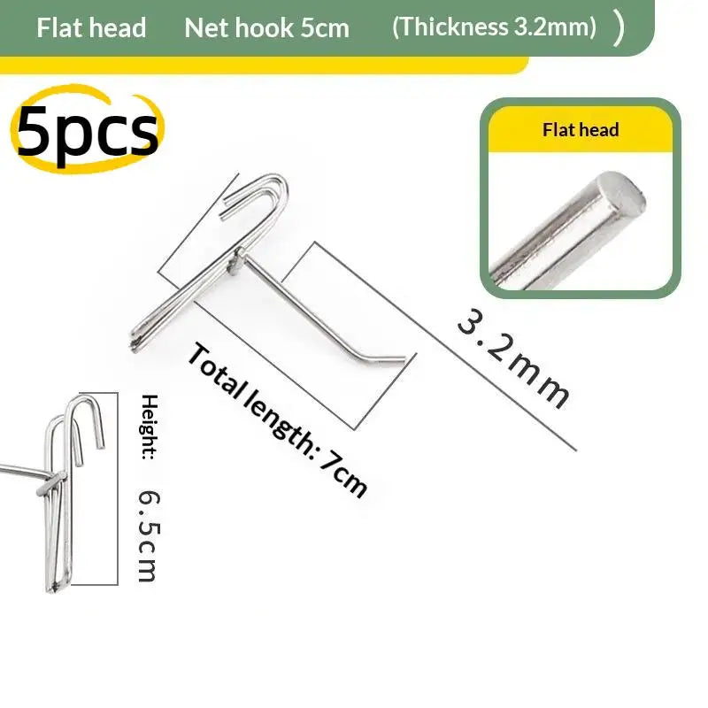 M5 Stainless Steel Grid Wall Hooks Heavy Duty Rust Proof Garage
