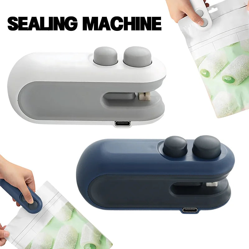 Mini Heat Bag Sealing Machine Package Sealer Bags Plastic Food Clip