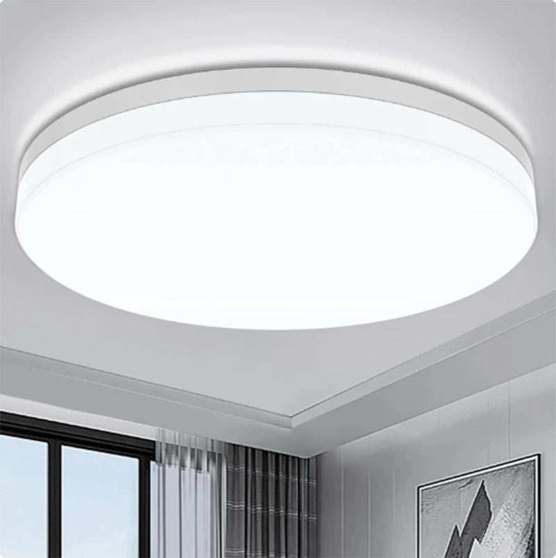 Ultra-thin Round LED Ceiling Lamp Waterproof Flush Mount Fixture 6500K Daylight Modern Home Lighting for Bedroom Kitchen Hallway Zpaxo