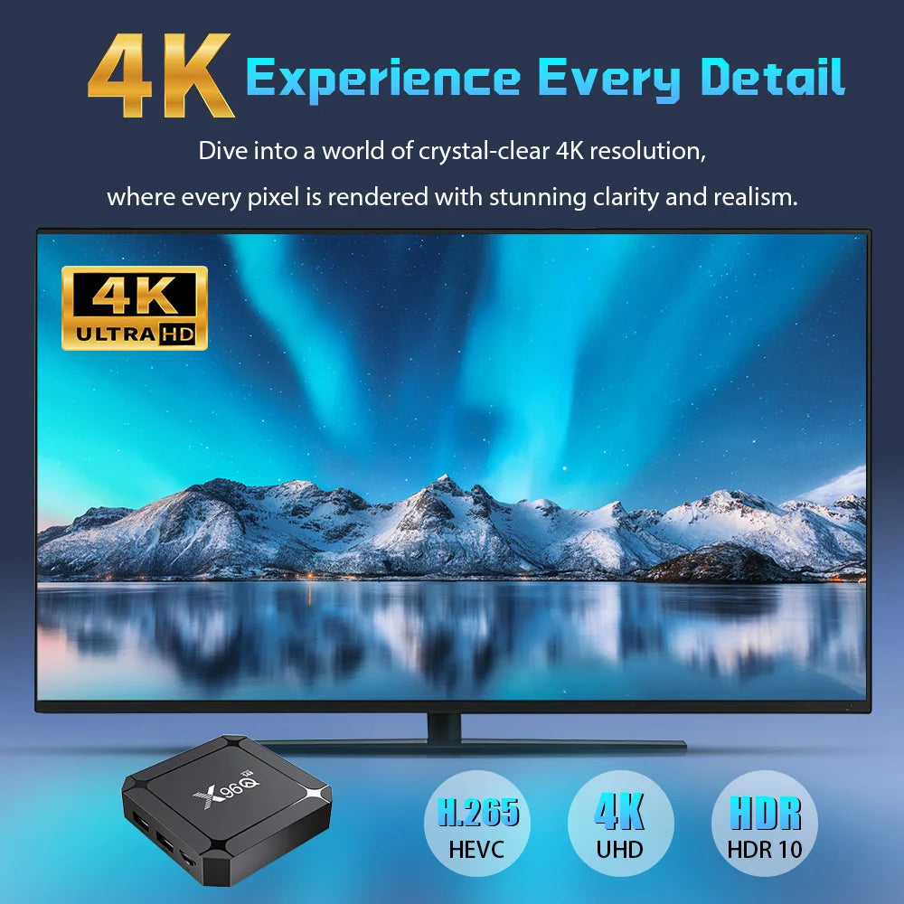 X96Q RK3518 Android14 TV BOX Quad Core Chip Wifi6 4K HDR Media Player Zpaxo