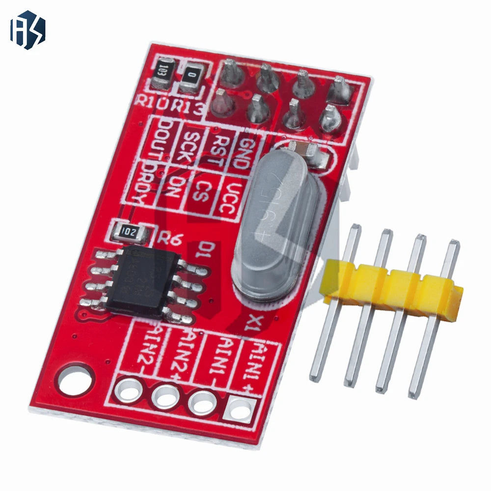Dual-Channel AD7705 16-Bit ADC Module - Programmable Gain and SPI Interface for Data Acquisition Zpaxo