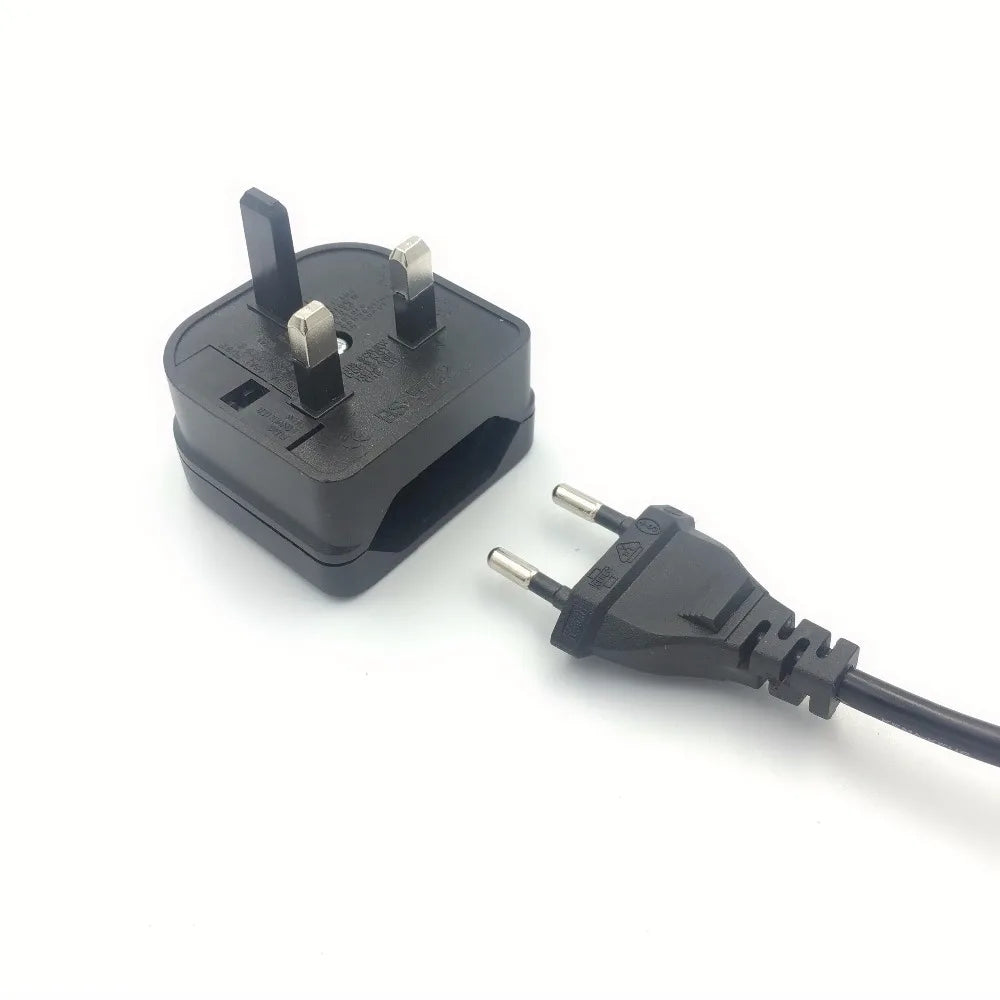 EU KR UK Plug Adapter Box Round 2 Pin Convert 3 Conversion Electric