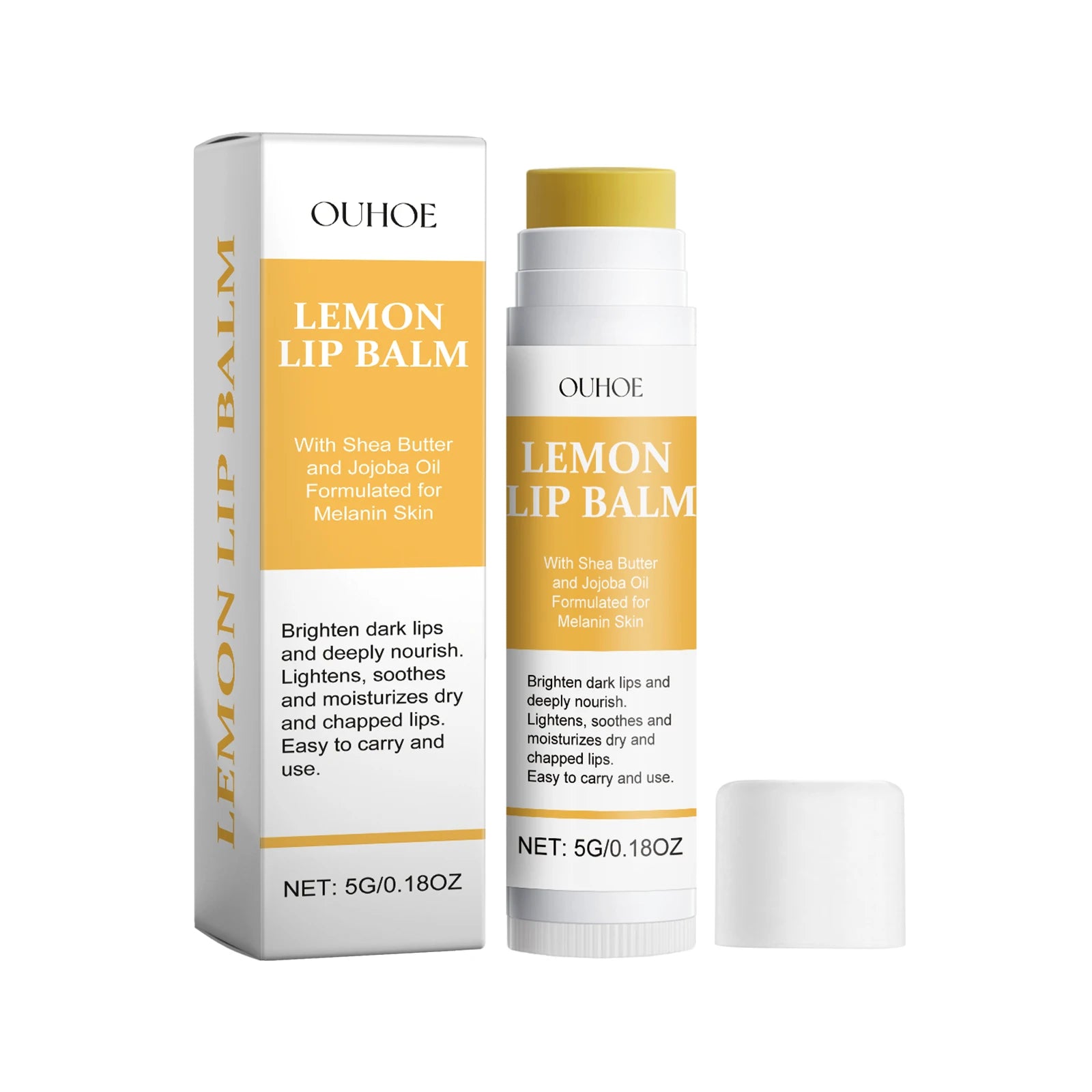 Lemon Ginger Turmeric Lip Balm – Moisturize & Brighten Dark Lips Lip Balm Zpaxo 5g