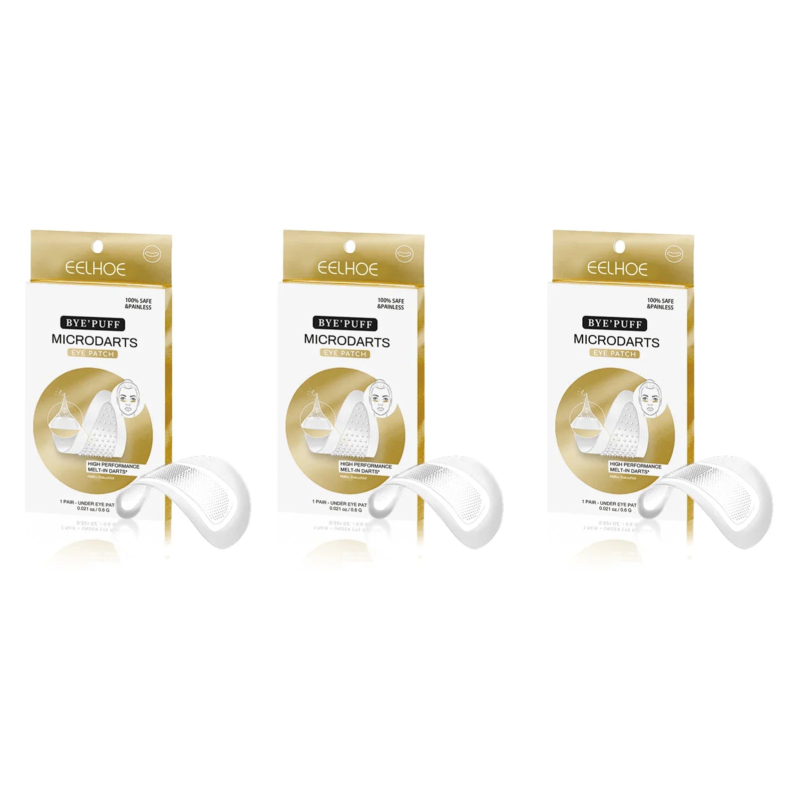 Hyaluronic Acid Microneedle Eye Patches – Dark Circles & Puffiness Microneedle Eye Patches Zpaxo 3 pairs