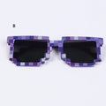 Pixel Party Sunglasses Pixelated Mosaic Gamer Glasses Birthday Party Favors Gifts Zpaxo Purple