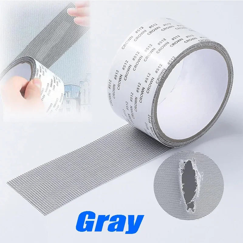 Durable Self Adhesive Screen Repair Tape, Window Mesh, Screen Repair Mesh, Tear Proof, Mosquito Net,repairingbroken Holes Zpaxo grey 2m 50mm