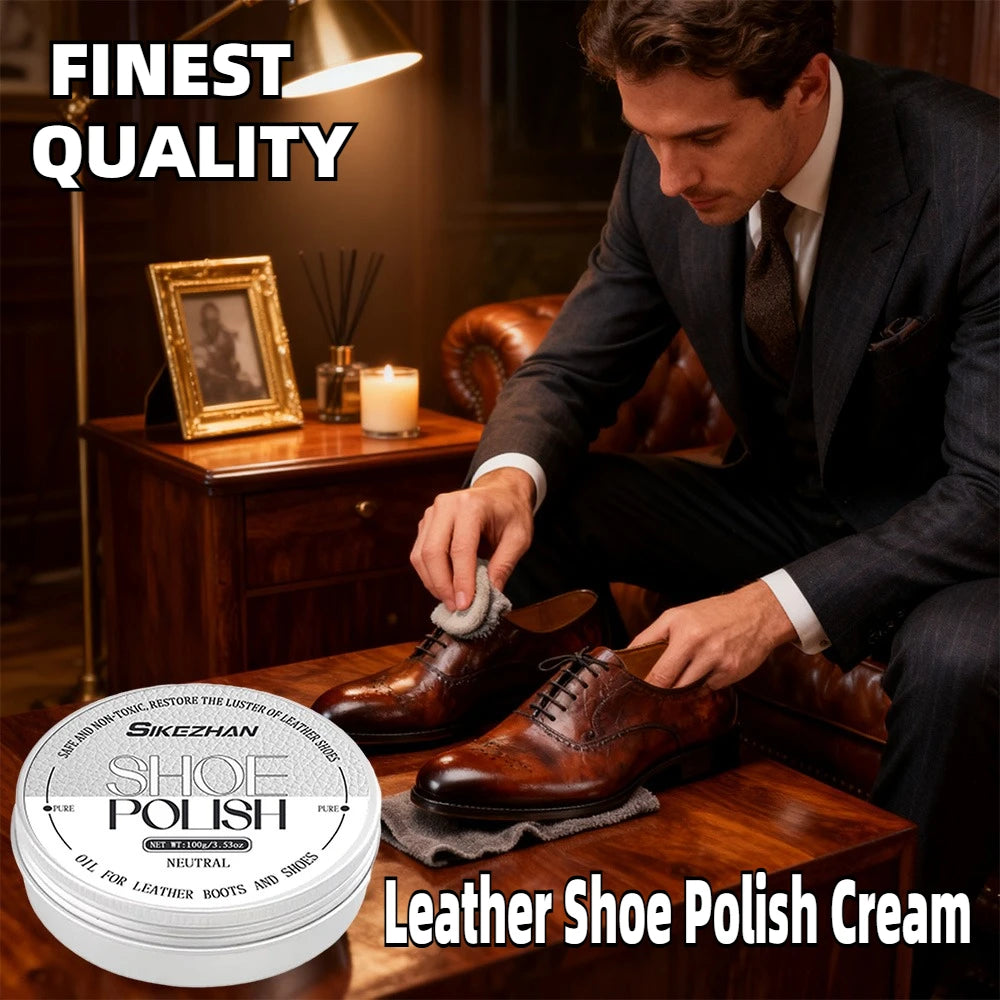 Finest Quality Universal Leather Shoe Polish Cream,Cleane &Waterproofer, for Men Women Sports Shoes,Boots Refurbishing Wax Zpaxo