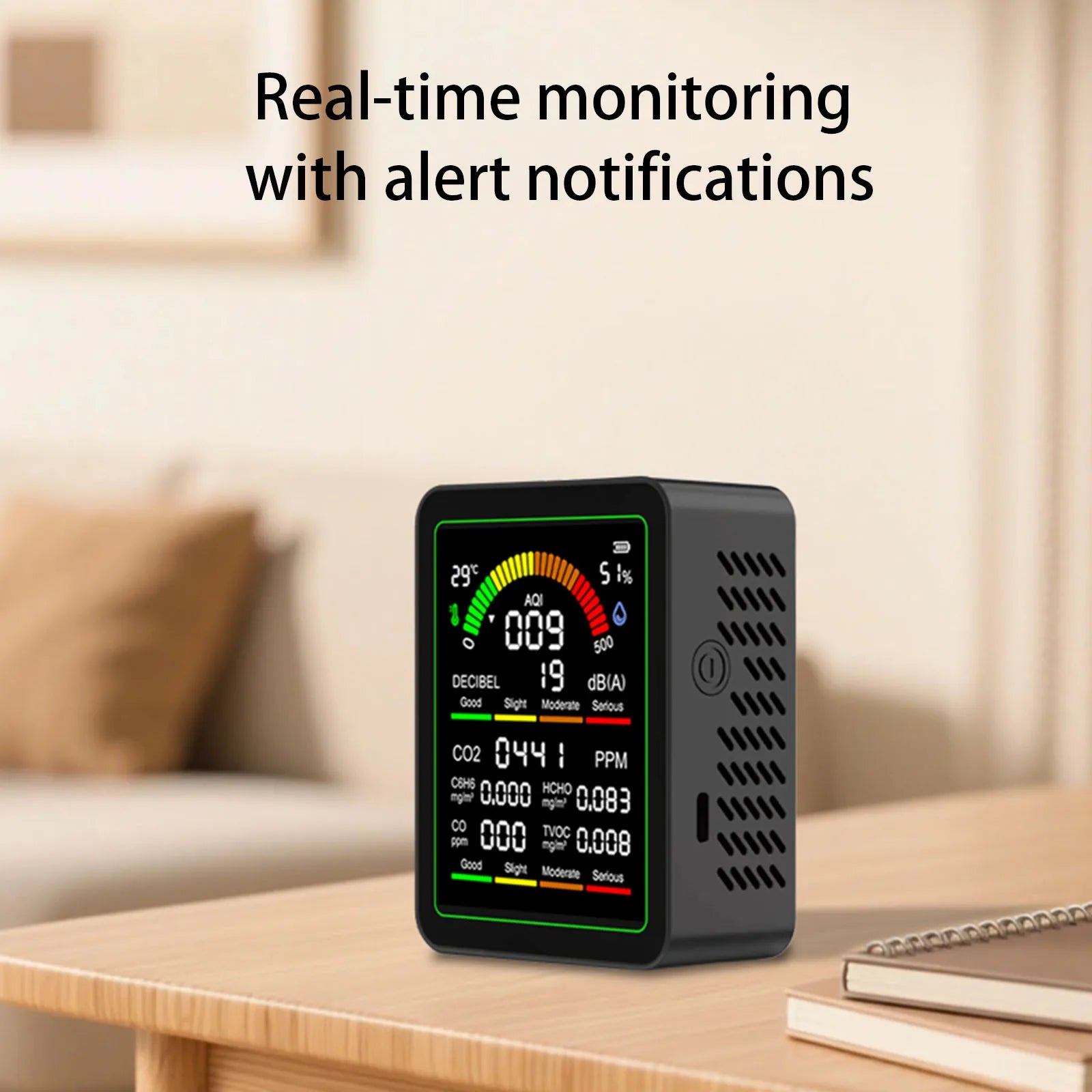 1 Multifunctional Air Detector Type-c Charging Carbon Dioxide Airs