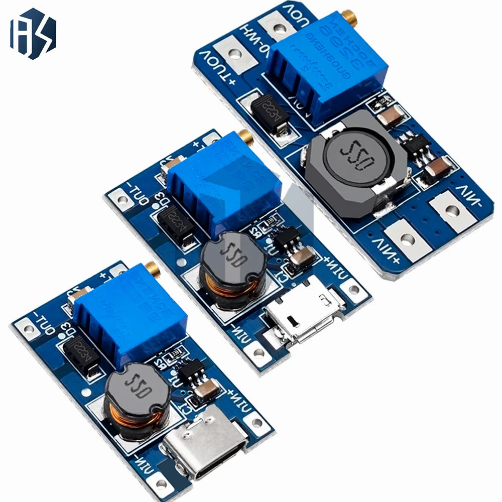 MT3608 type-c/micro 2A Max DC-DC Step Up Power Module Booster Power Module 3-5V to 5V/9V/12V/24V Zpaxo
