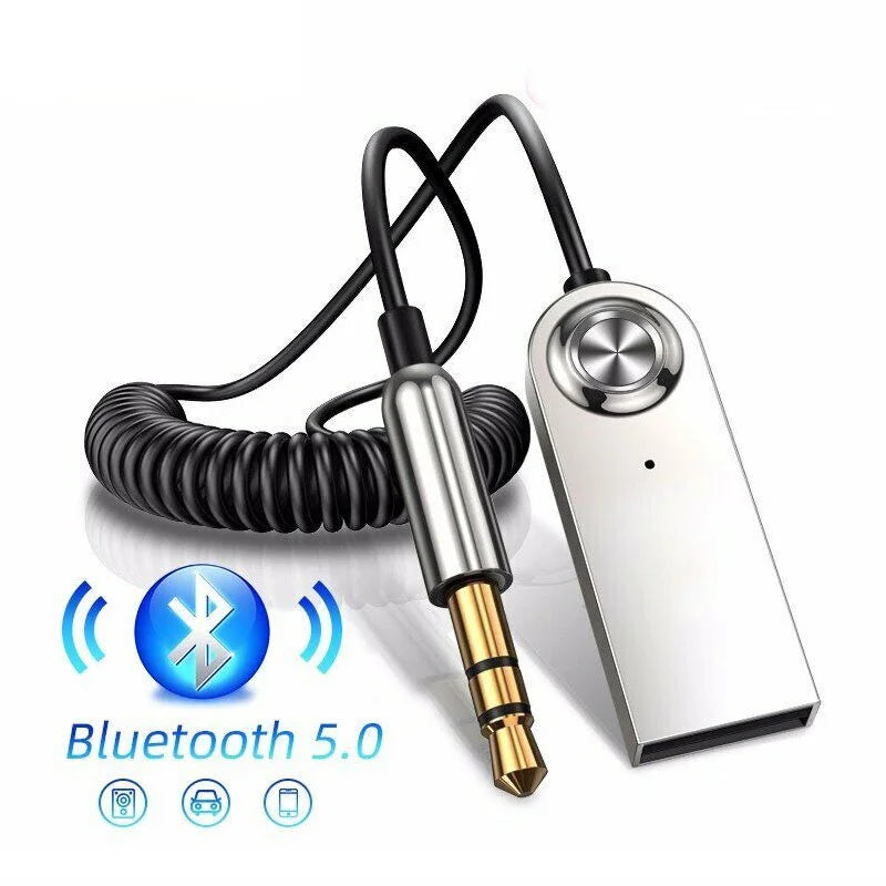 Bluetooth 5.0 AUX Adapter – 3.5mm Car Audio Receiver Dongle