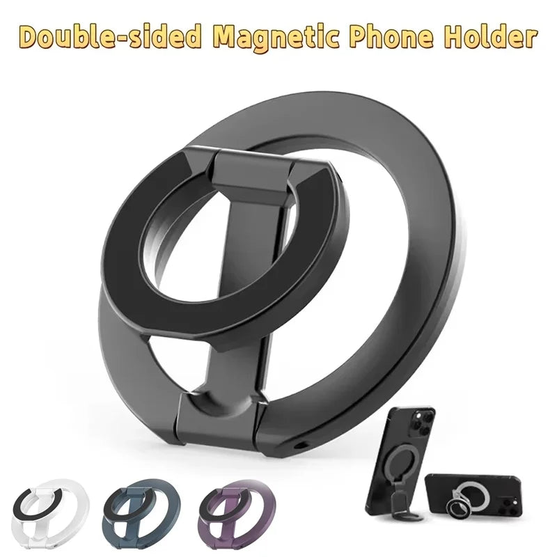 Double Sided Magnetic Phone Finger Ring Holder 360 Degree Rotation Mobile Phone Stand For Magsafe Magnet Bracket For iPhone 17 Zpaxo
