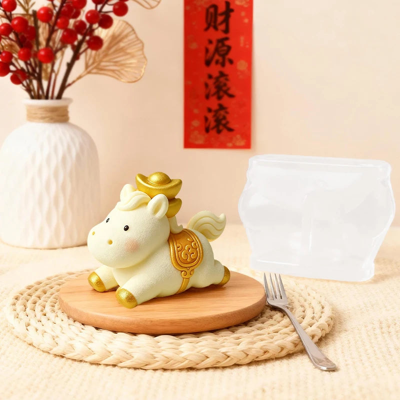 Silicone Horse Mousse Mold Year Chinese Zodiac Ice Cube Milk Jelly Zpaxo