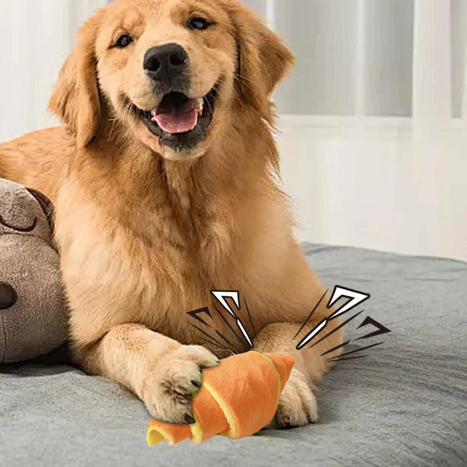 1Pcs Croissant Shaped Dog Snuffle Toy For Pet Dogs Food, Sniffing Gnawing And Grinding Teeth Chew Toys Puppy Enrichment Zpaxo