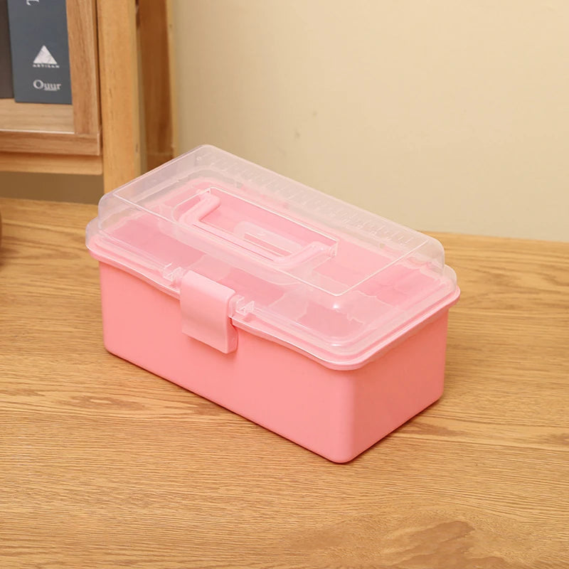 CM3 Layers Large Capacity Storage Box Foldable Multifunctional Zpaxo Pink