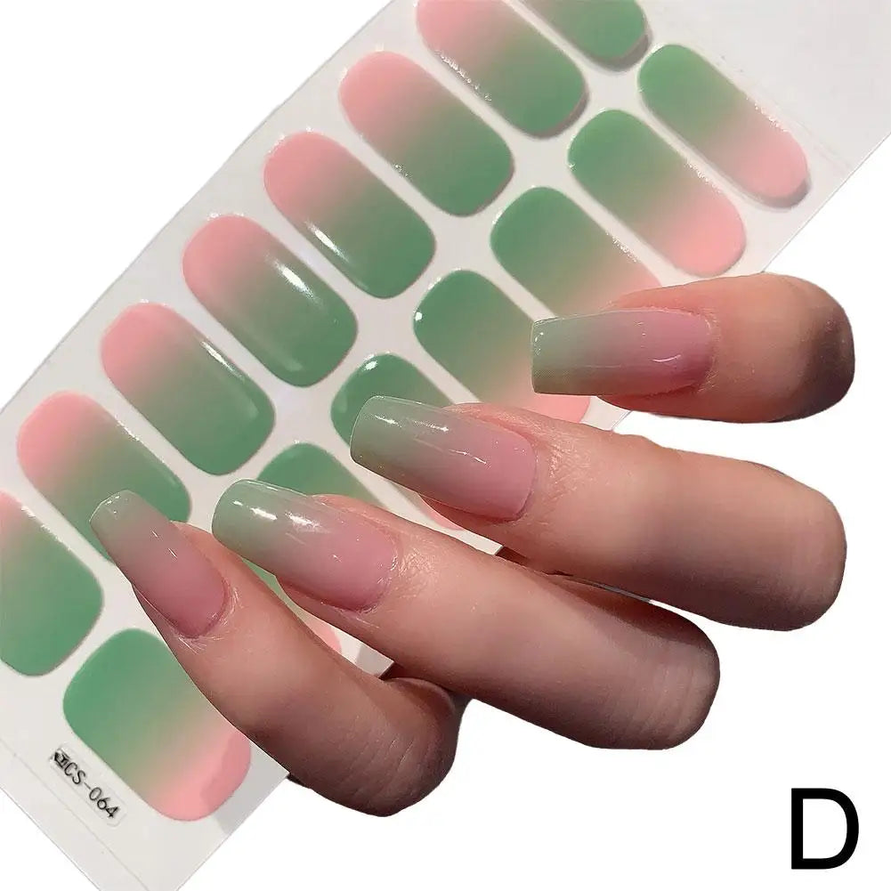 Naked Gradient Ombré Nail Wraps – No-Lamp French Nail Stickers Nail Art Stickers Zpaxo CS-64