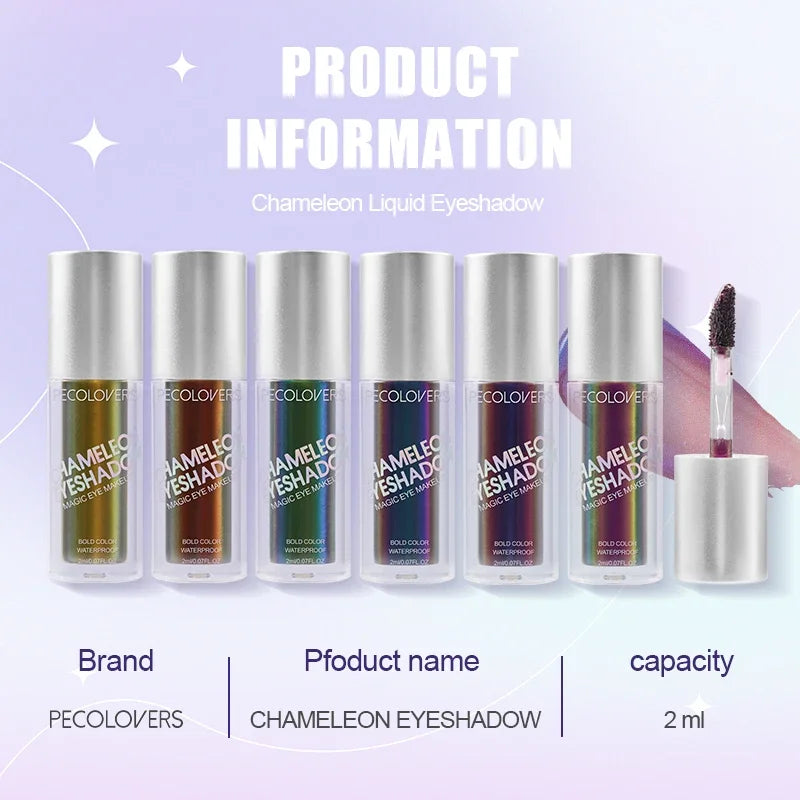 1 PC Powerful Color Chameleon Liquid Eyeshadow, Waterproof Sweatproof, Suitable for Bold and Exaggerated Makeup Zpaxo