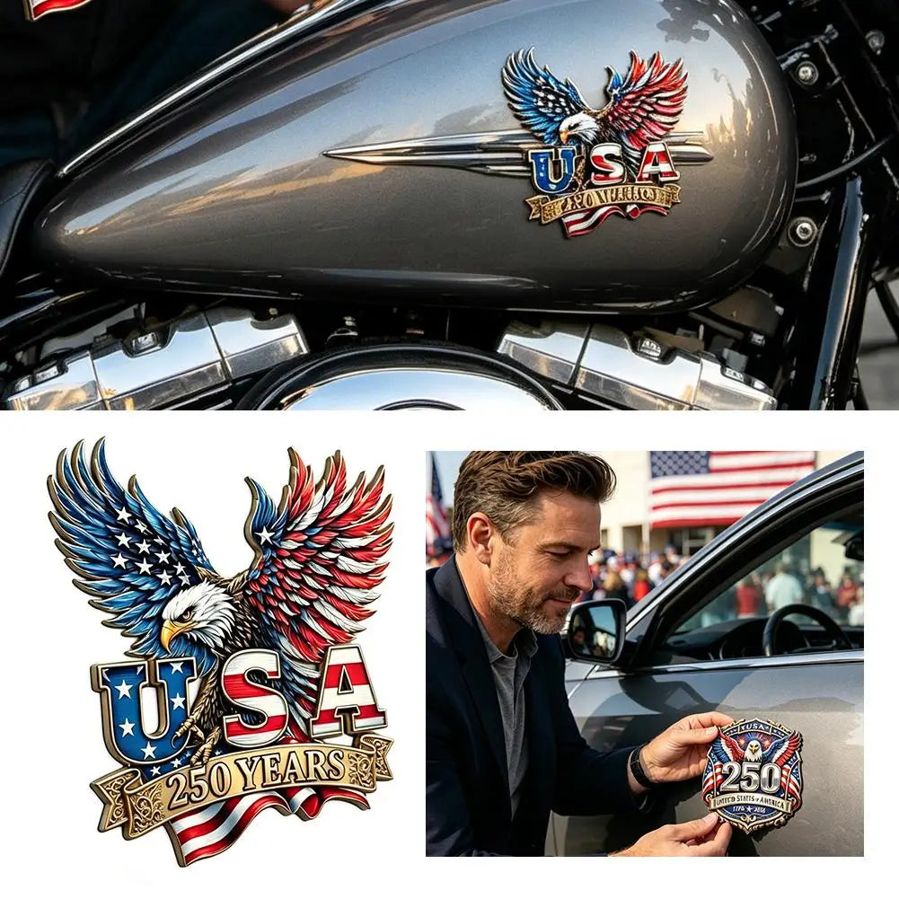 USA 250th Anniversary Eagle Patriotic Vinyl Car Decal 1776-2026 Vinyl Car Decal Zpaxo