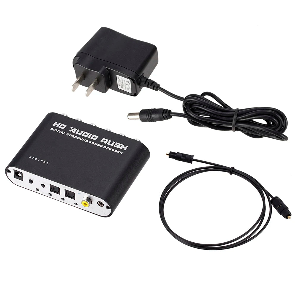 Digital Analog 5 1 CH Audio Decoder Amplifier SPDIF Coaxial RCA DTS Zpaxo US Plug