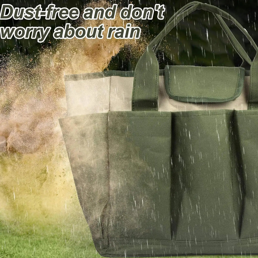Gardening Bags Tools Waterproof 8 Side Pockets Storage Tote Tool