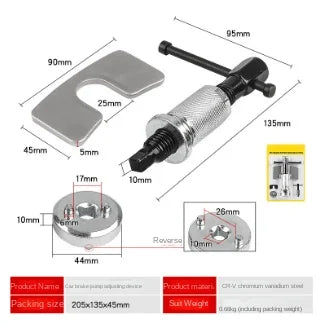 Brake Caliper Piston Tool – Disc Brake Spreader & Return Kit