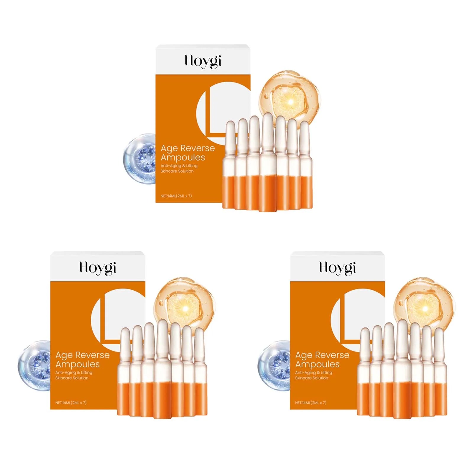 Astaxanthin Ampoule Essence Smoothing Wrinkle Tightening Fade Fine Lines Brighten Shrink Pores Moisturizing Face Care Essence Zpaxo 2ml x 21Pcs