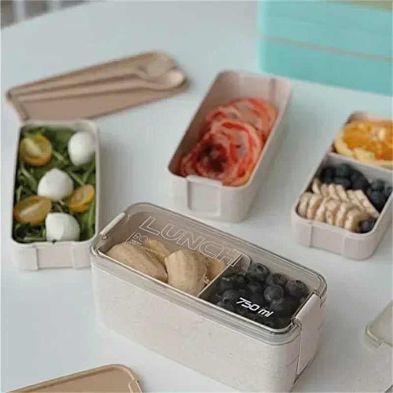Safe Lunch Food Container Kids Bento Box Leakproof Containers Cute