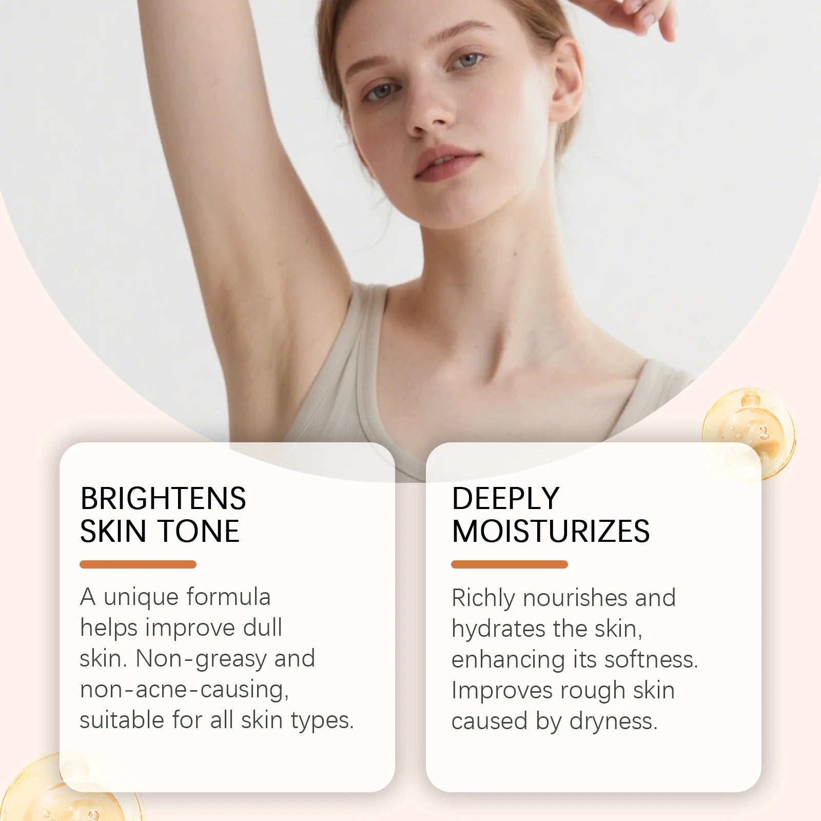 Body Cream For Dark Underarm Brightening Non Greasy Moisturizing Skin Smoothing Cream With Aloe Vera Formula Daily Use Tube Zpaxo